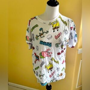 Nickelodeon graphic T-shirt sponge bob and Patrick & friends ! Medium white
